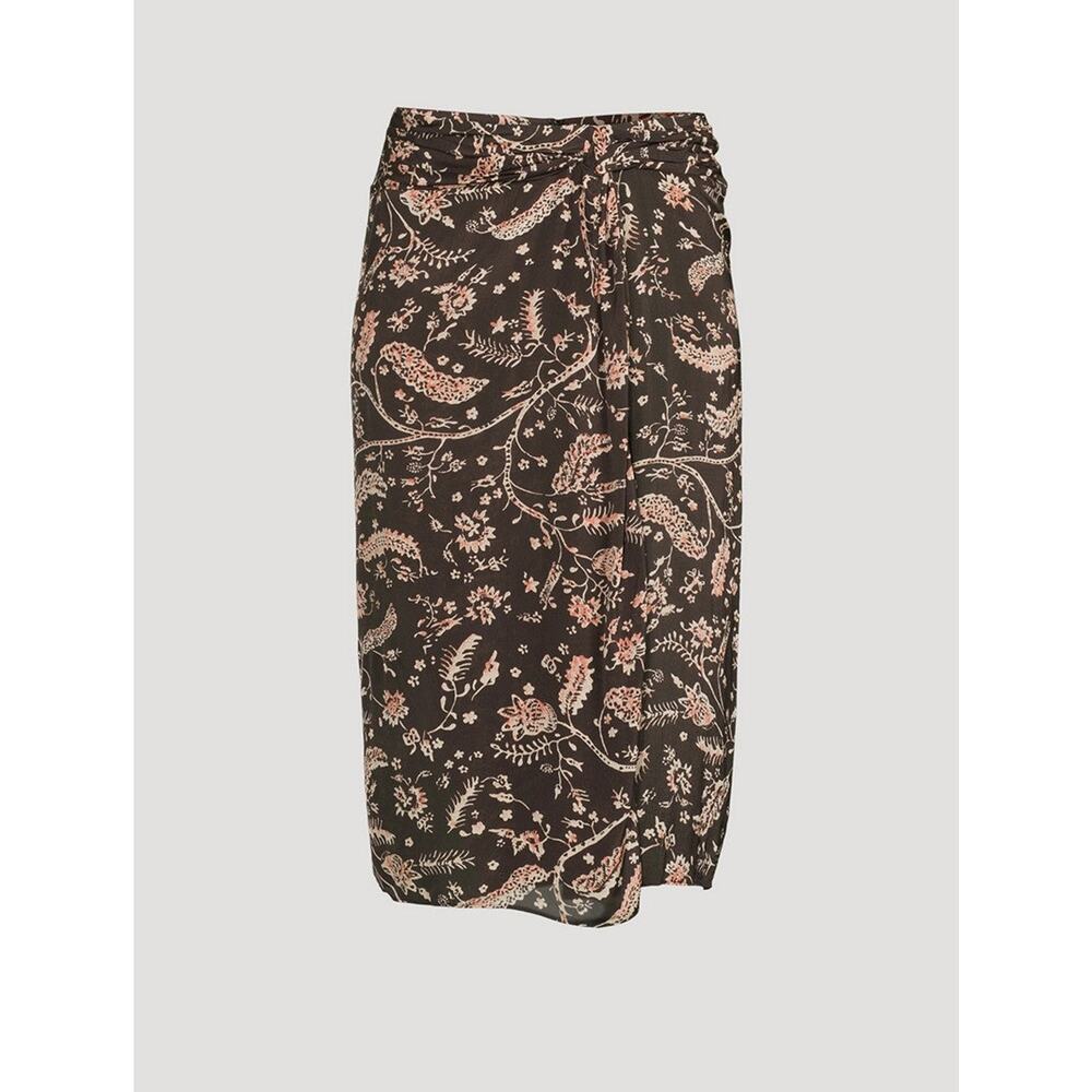 BA&SH Camile Floral Print Knee Length Skirt - XS